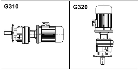 Монтажные позиции мотор-редуктора 3МПм–40. Фланцевое исполнение